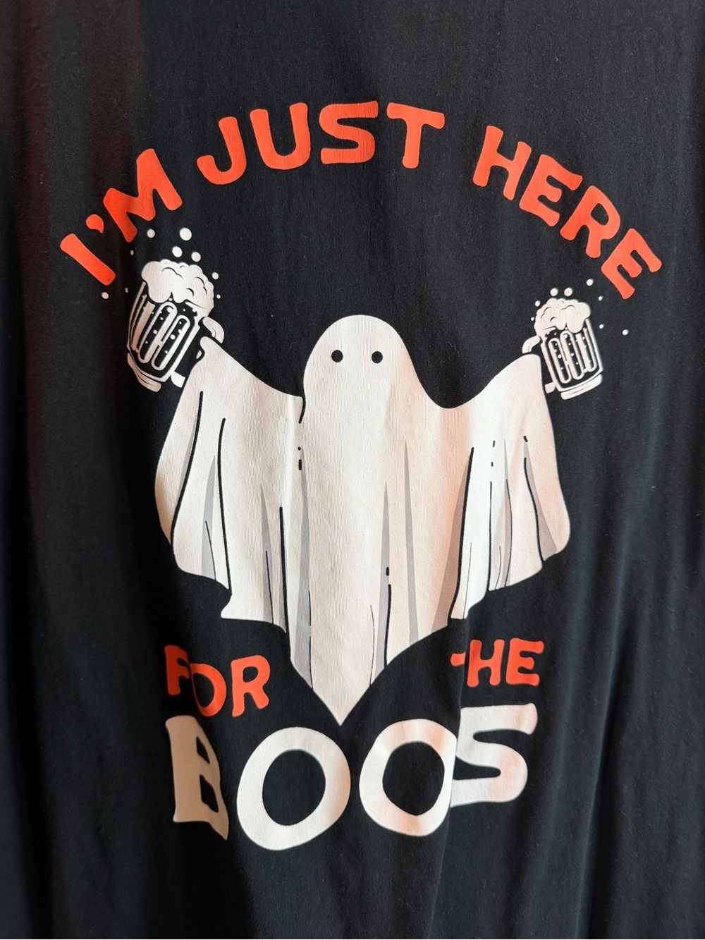 Mission Ridge Black Halloween Tee - "I'm Just Here For The Boos" - Picture 3 of 3